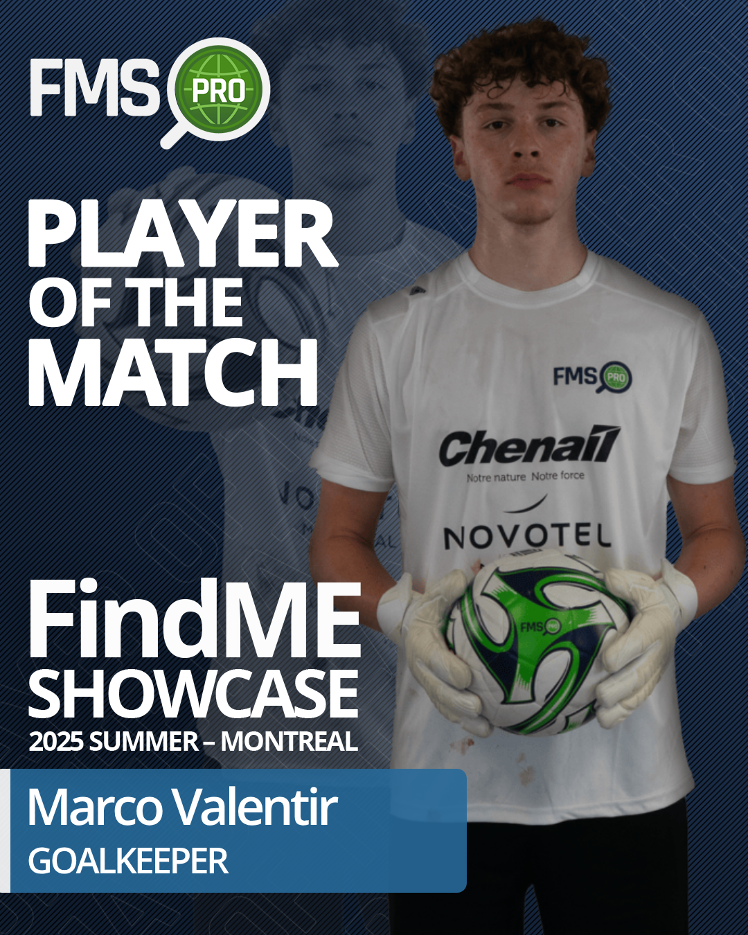 player of the match findme 2025 montreal boys marco valentir