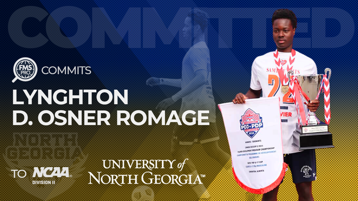 FMSpro is thrilled to announce that standout centre back Lynghton D. Osner Romage is taking his talents to the University of North Georgia! After a key role in CS St. Laurent's Canadian Championship run, the physical 2007-born defender is ready to join a winning program in the highly competitive Peach Belt Conference. Find out what Head Coach Anel Lilic is saying about this exciting addition and which former teammates Lynghton will be joining on the roster.